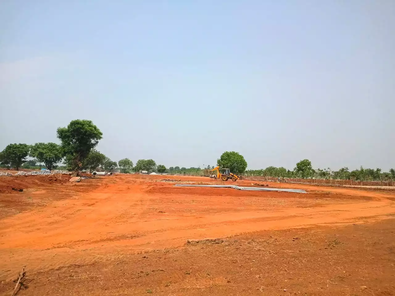 Panoramic view of KLR Farms plotted development near Shamshabad Airport