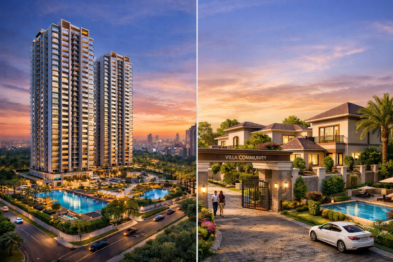 Luxury flat vs villa in Hyderabad